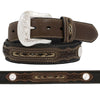 Nocona Mens Inlay and Conchos Belt