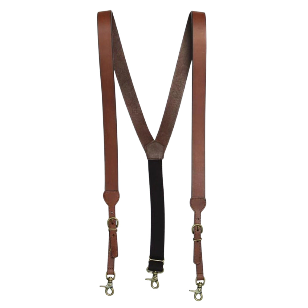 Nocona Mens Leather Galluse Suspenders