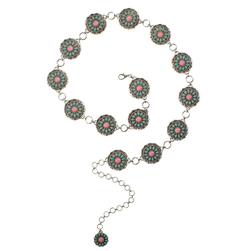 Nocona Womens Chain Belt Turquoise - N320005933