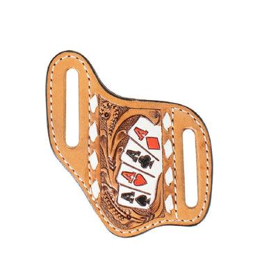 Nocona Ace Cards Knife Sheath Natural - D8402048