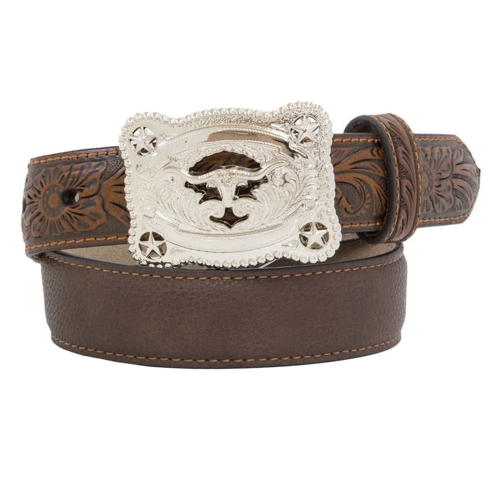 Nocona Kids Western Belt | Longhorn Buckle | Shop Now