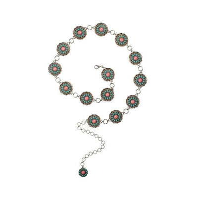 Nocona Womens Chain Belt Turquoise - N320005933