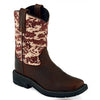 Old West Boys Camo Boots (Size 8 1/2 - 3 Youth) - WB1006Y-BRNCAMO