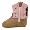 Old West Infant Western Boots Tan/Pink - 10101-TAN/PNK