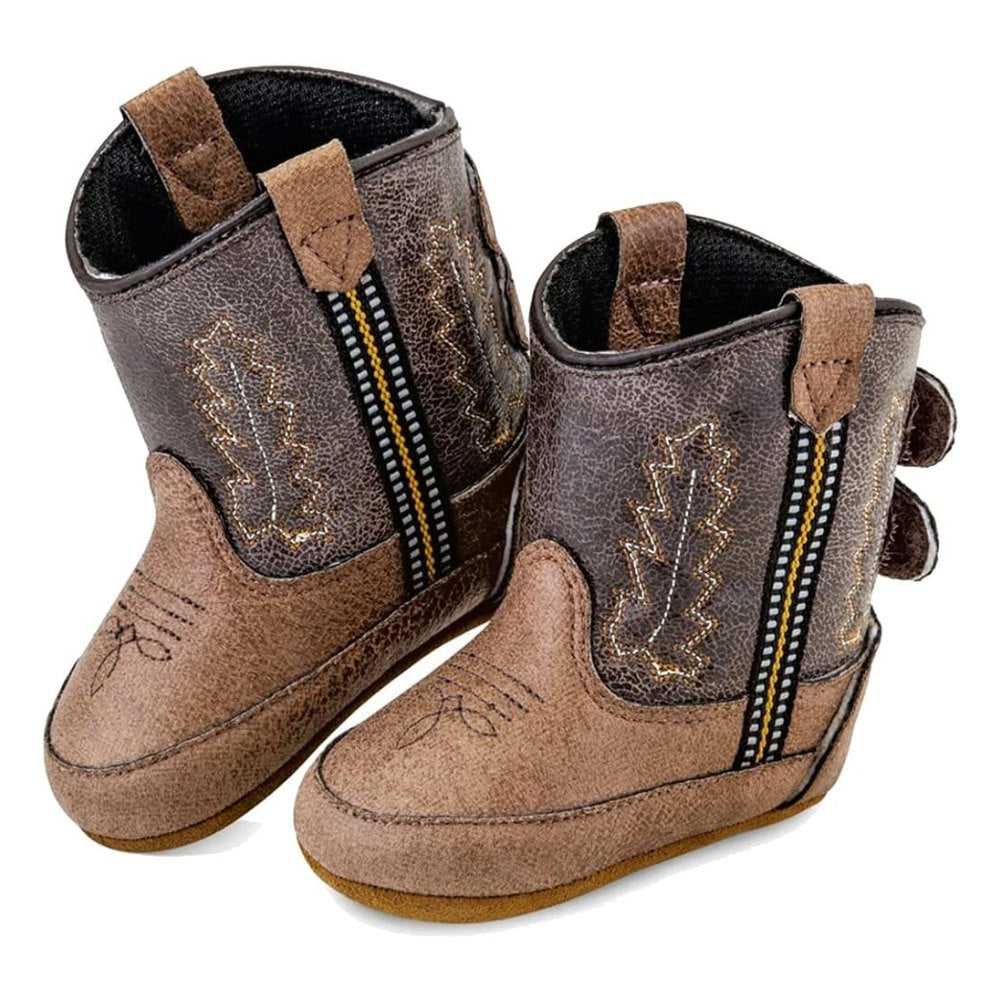 Old West Infant Western Boots Tan/Brown - 10102-TAN/BRN