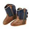 Old West Infant Western Boots Tan/Blue - 10104-TAN/BLU
