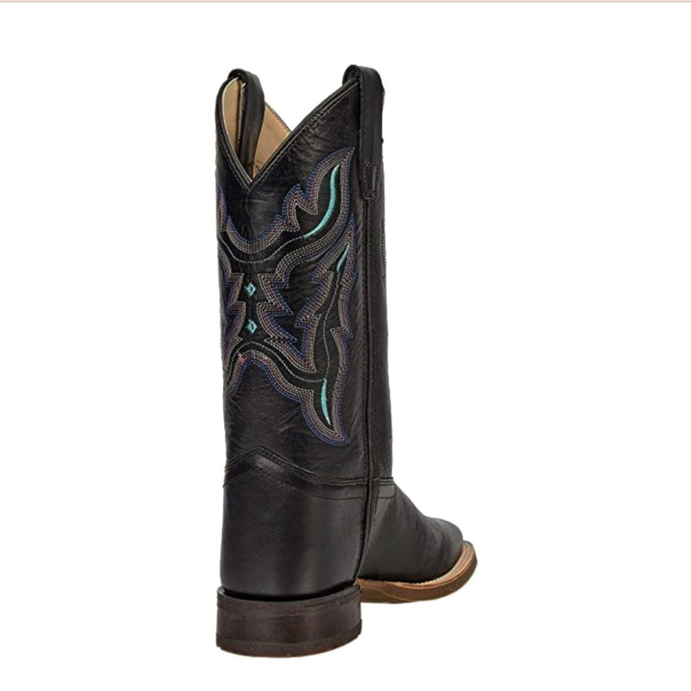 Old West Kids Black Cowboy Western Boots - BSY1896-BLK