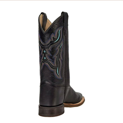 Old West Kids Black Cowboy Western Boots - BSY1896-BLK
