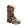 Old West Kids Flower Western Boots
