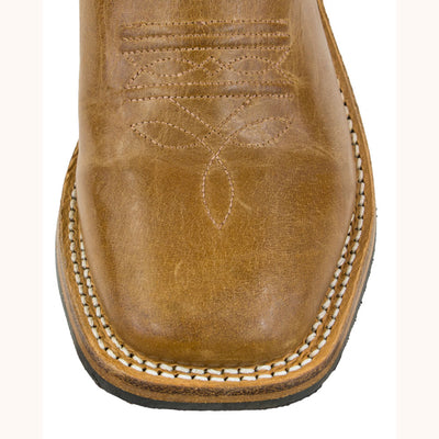 Old West Kids Gator Stamped Western Boots (Sizes: 8 1/2 - 3 Youth) - BSC1832-BRN