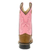 Old West Girls Square Toe Boots (Sizes: 4 - 8) - BSI1839-TAN