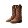 Old West Kids Tan Leather Boots (Sizes: 8.5 - 3 Youth) - BSC1958-TAN