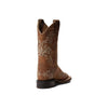Old West Kids Tan Leather Boots (Sizes: 8.5 - 3 Youth) - BSC1958-TAN