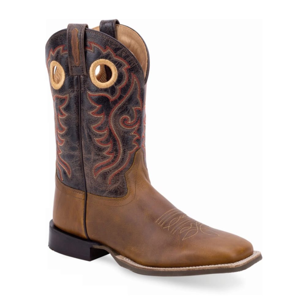 Old West Mens Crazy Horse Tan Boots