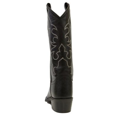 Old West Mens Round Toe Western Boots - TBM3010-BLK