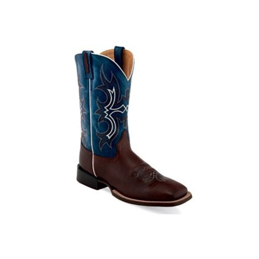 Old West Mens Square Toe Western Boots - BSM1837-DBRN
