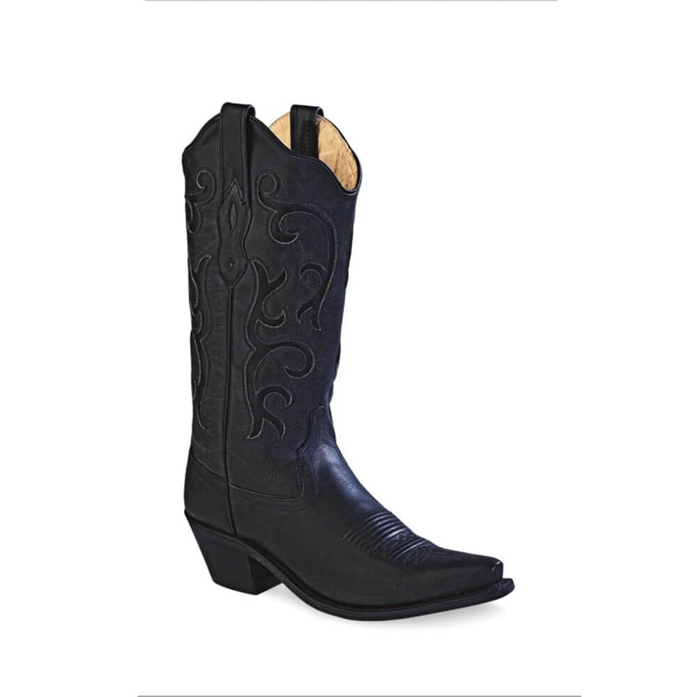 Old West Womens Western Cowboy Boots Black - LF1579