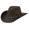 Outback Mens Badlands Oilskin Hat - 14716-BRN