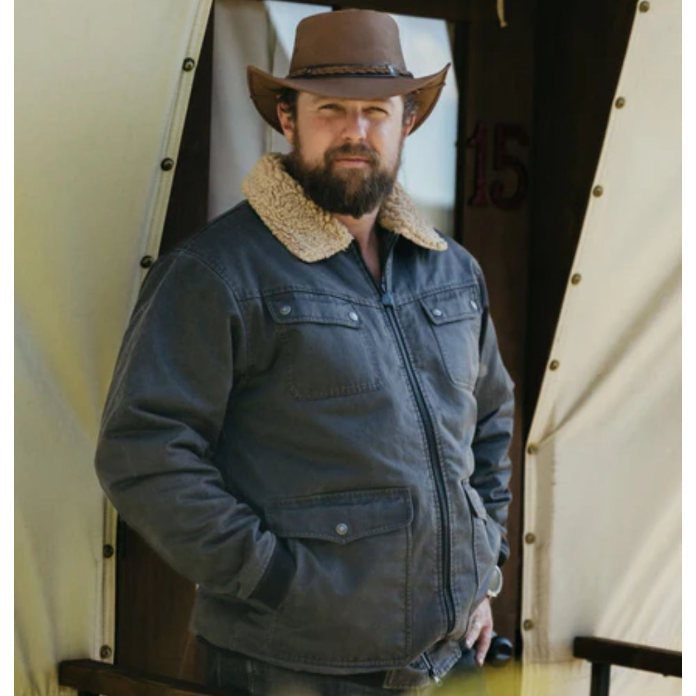 Outback Mens Ezra Aviator Jacket Iron Grey - 29872-IRON