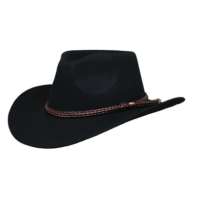 Outback Mens Forbes Australian Wool Felt Hat - 1153-BLK