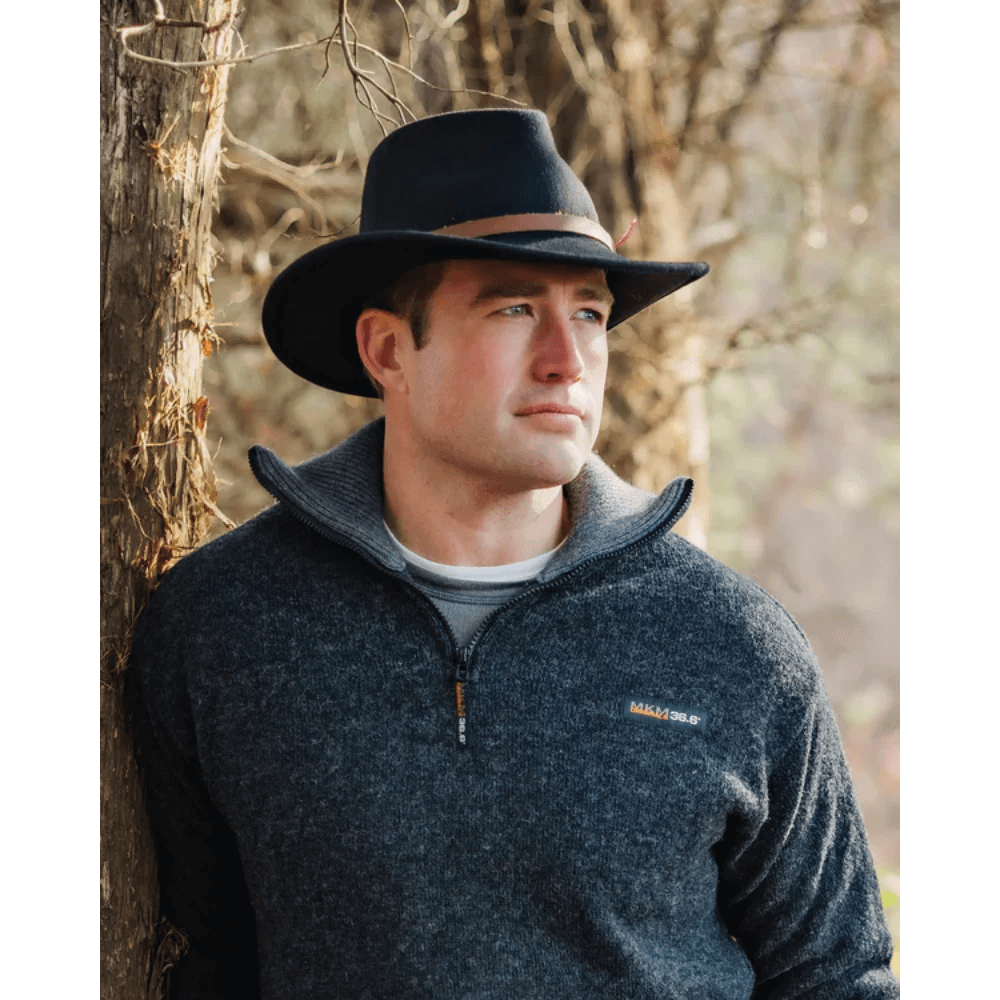 Outback Mens Randwick Felt Hat -1321-BLK