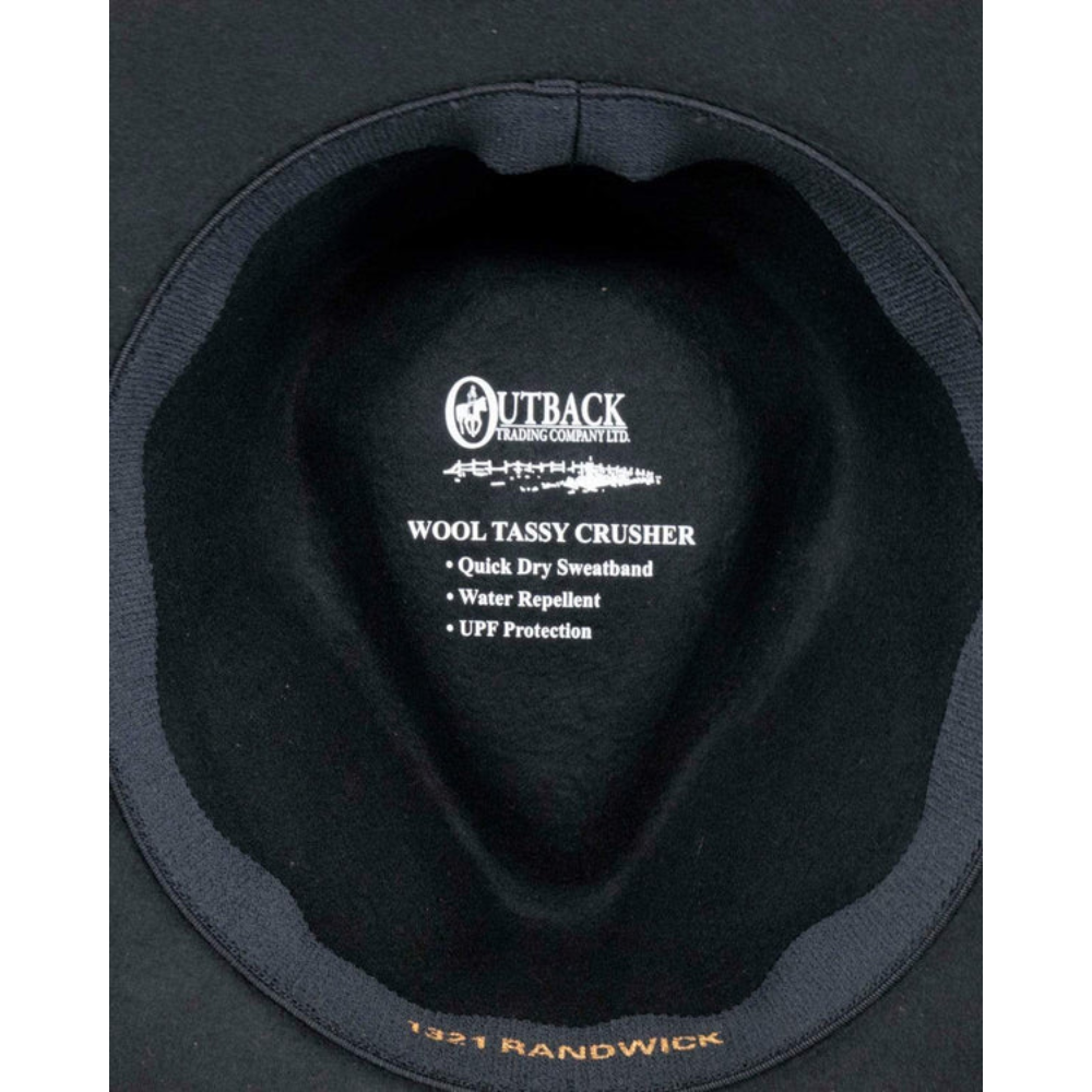 Outback Mens Randwick Felt Hat -1321-BLK
