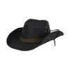 Outback Mens Trapper Oilskin Hat - 1481-BLACK 