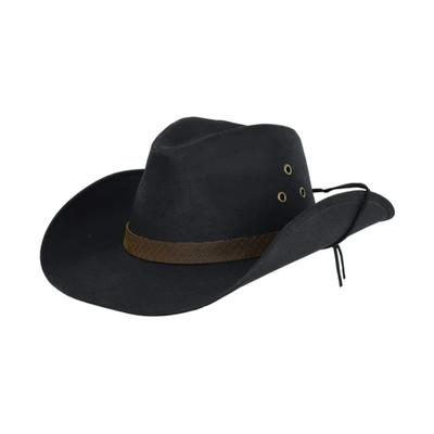 Outback Mens Trapper Oilskin Felt Hat - 1481-BLACK