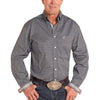 Panhandle Mens Black Button Down Shirt