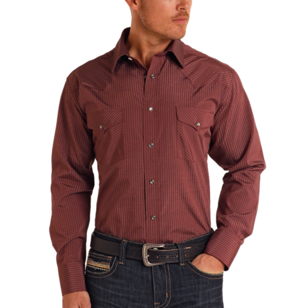 Panhandle Mens Long Sleeve Satin Shirt