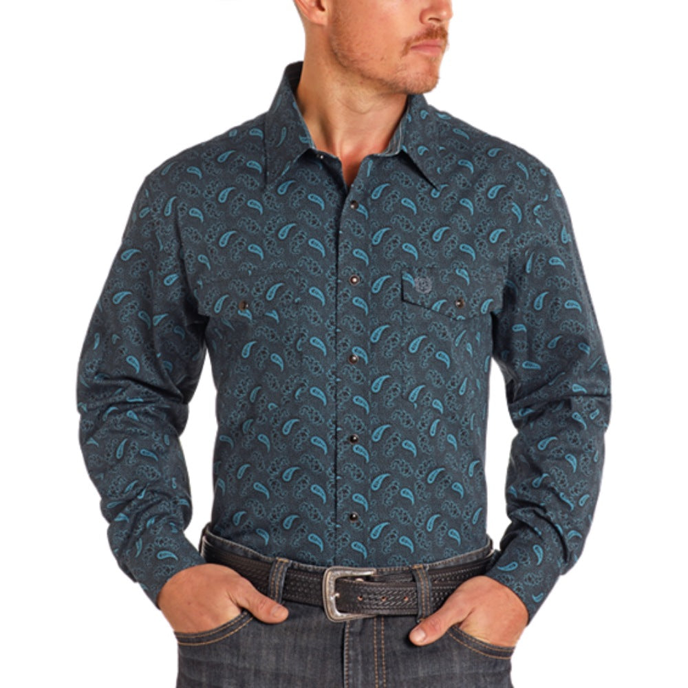 Panhandle Mens Paisley Long Sleeve Shirt