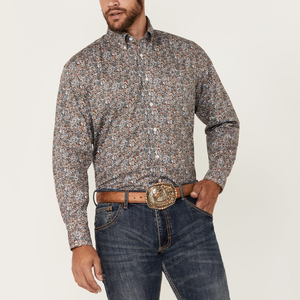 Panhandle Mens Paisley Print Shirt 