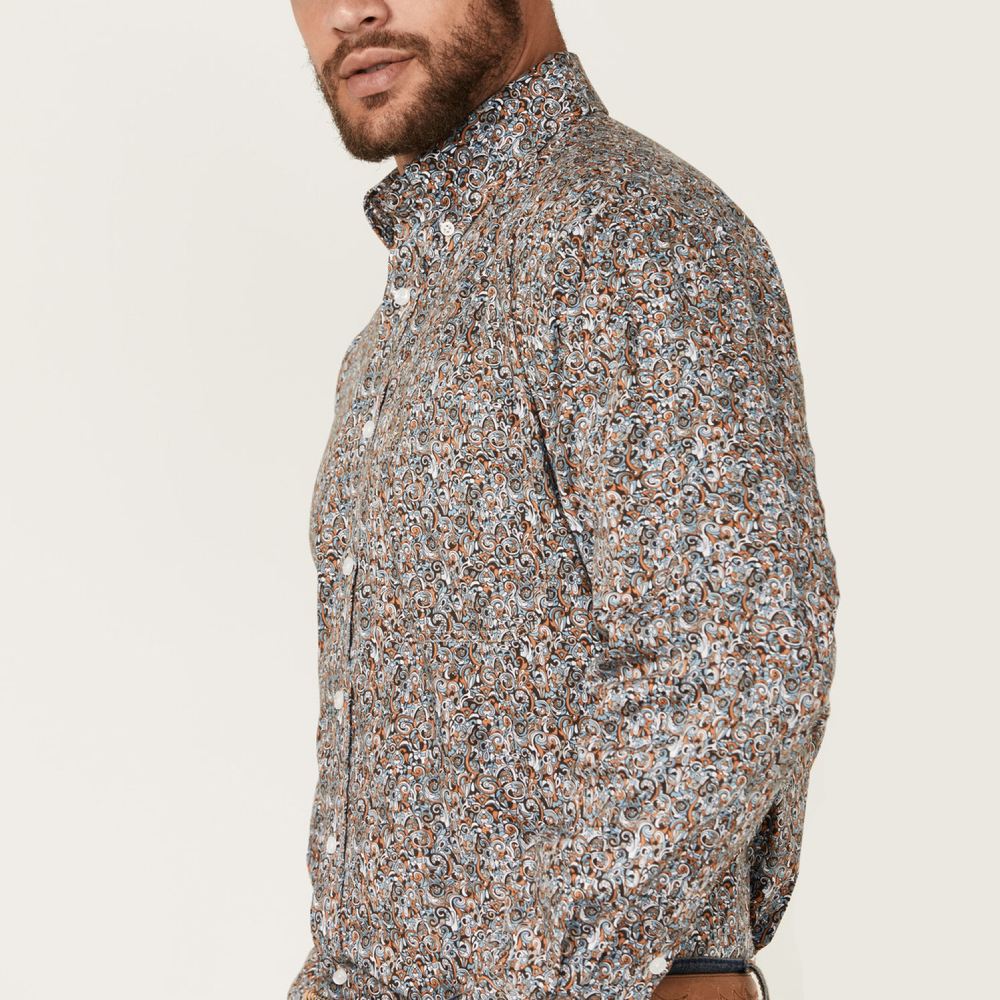 Panhandle Mens Paisley Print Shirt 