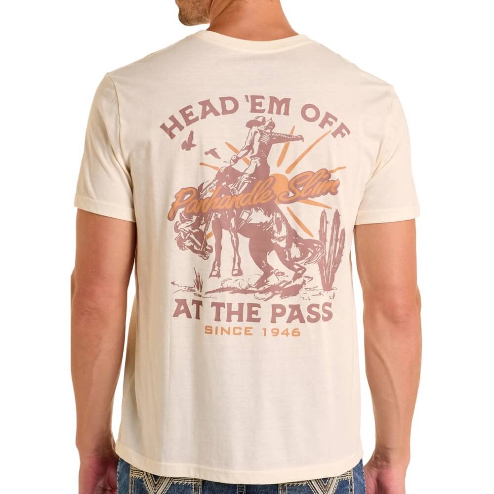 Panhandle Mens Slim "Head 'em Off at the pass" T-Shirt