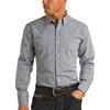 Panhandle Mens Snap Blue Shirt