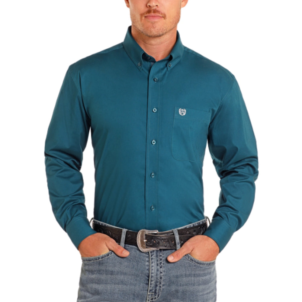 Panhandle Mens Solid Poplin Shirt