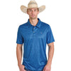 Panhandle Slim Mens Cool Feel Polo Shirt Blue - TM51T08211-45