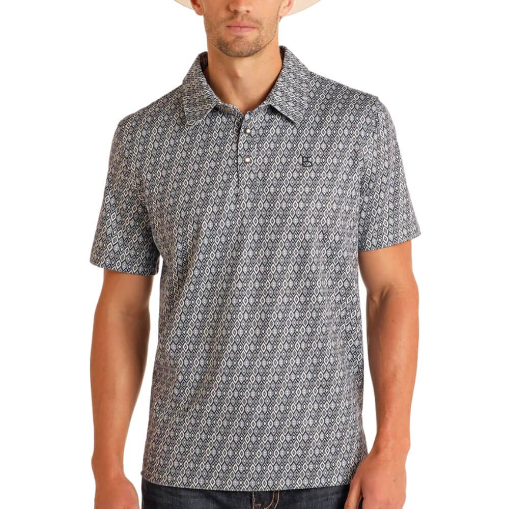 Panhandle Slim Mens Diamond Geo Polo Shirt