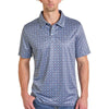 Panhandle Slim Mens Geometrical Medallion Performance Polo Shirt Blue - TM51T08220-42