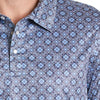 Panhandle Slim Mens Geometrical Medallion Performance Polo Shirt Blue - TM51T08220-42