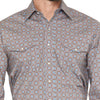 Panhandle Slim Mens Medallion Print Western Shirt Rust - SMN2S08280-90