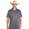 Panhandle Slim Mens Micro Medallion Performance Polo Shirt Black - TM51T08226-01
