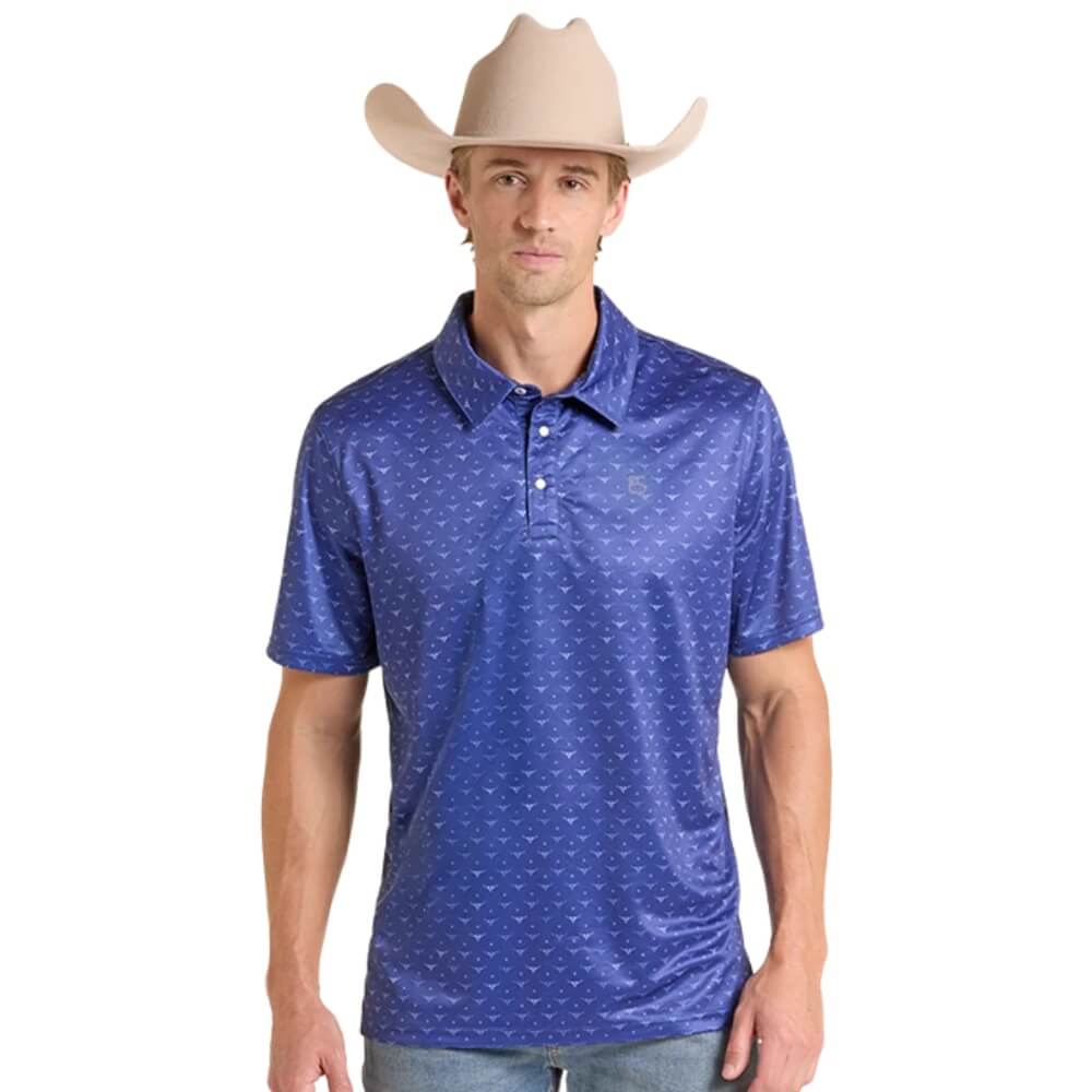 Panhandle Slim Mens Performance Polo Shirt Navy - TM51T09506-42
