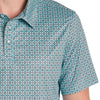 Panhandle Slim Mens Small Medallion Performance Polo Shirt Turquoise - TM51T08199-86