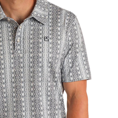 Panhandle Slim Mens Southwest Wallpaper Polo Shirt