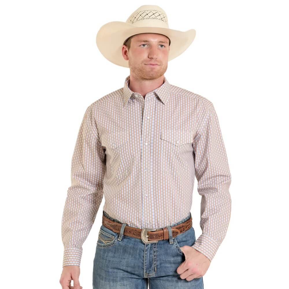 Panhandle Slim Mens Vertical Aztec Snap Shirt - SMN2S08281-90
