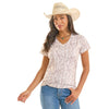 Panhandle Slim Womens Boot Stitch Print T-Shirt Natural - TW21T08862-12
