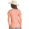 Panhandle Slim Womens Boot Stitch Print T-Shirt Orange - TW21T08862-93