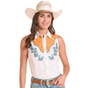 Panhandle Slim Womens Floral Blouse Natural - LWN0S08857-12