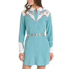 Panhandle Slim Womens Pearl Snap Western Dress Stillwater/Multi - LWD2R08859-85